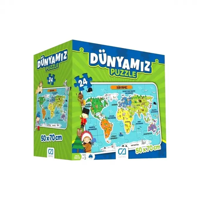 Dünyamiz Eğitici Puzzle