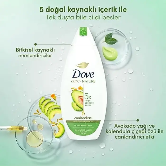 Duş Jeli Avokado Yağı ve Kalendula Özü 450 ml