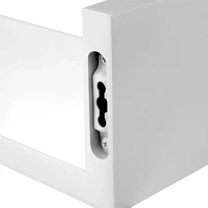 Duvar Rafları, 3lü Set, U Şeklinde Yüzer Raflar, Mdf, Beyaz, Lws40Wt