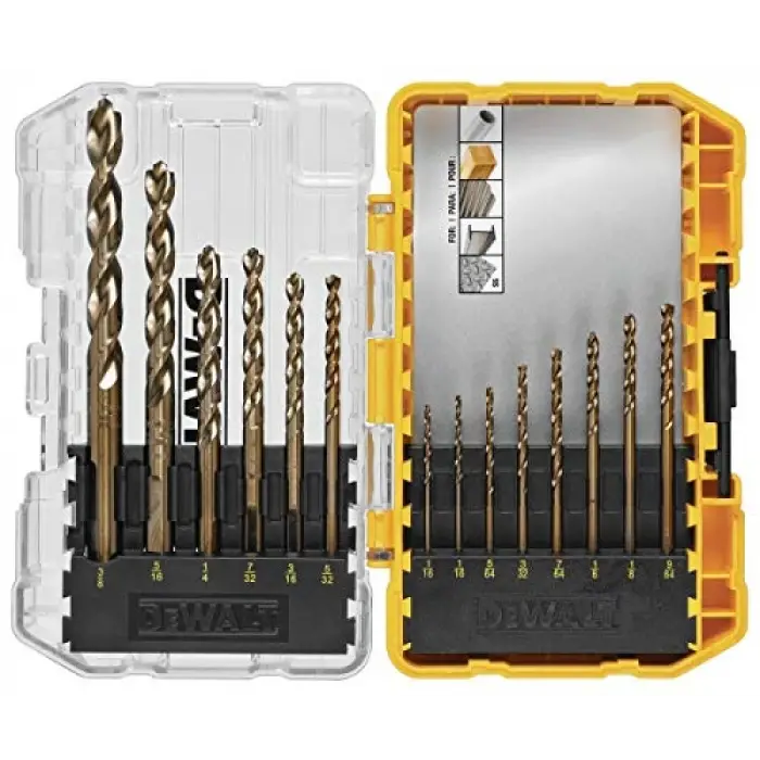 dwa1240 Pilot Point Industrie-Cobalt-Bohrer Bit Set (14 Stück)