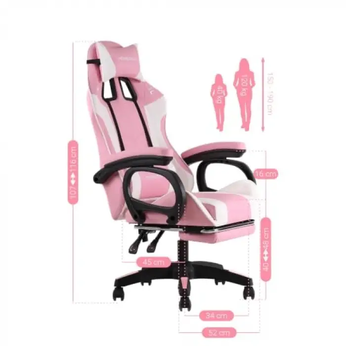 Dynamic Pink Masajlı Oyuncu Koltuğu