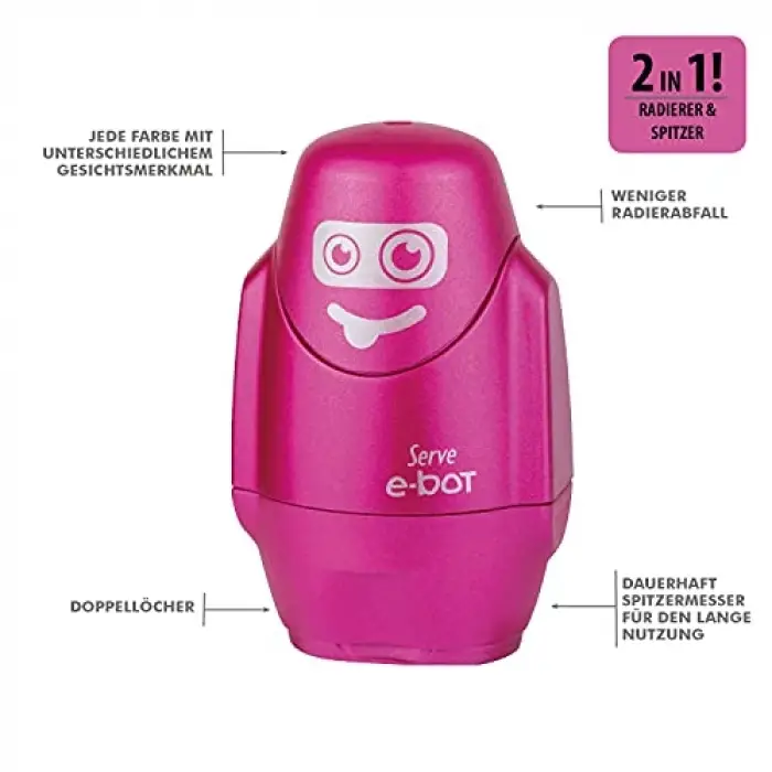 E-Bot Silgili Kalemtiras Metalik Pembe Tekli