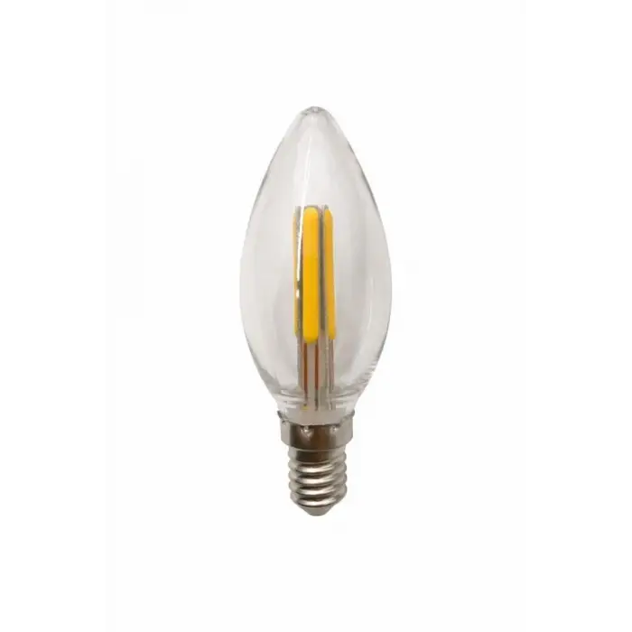 E14 LED 4W (45W) Filamentli Rustik Ampul, Sarı Işık, Kırılmaz Gövde