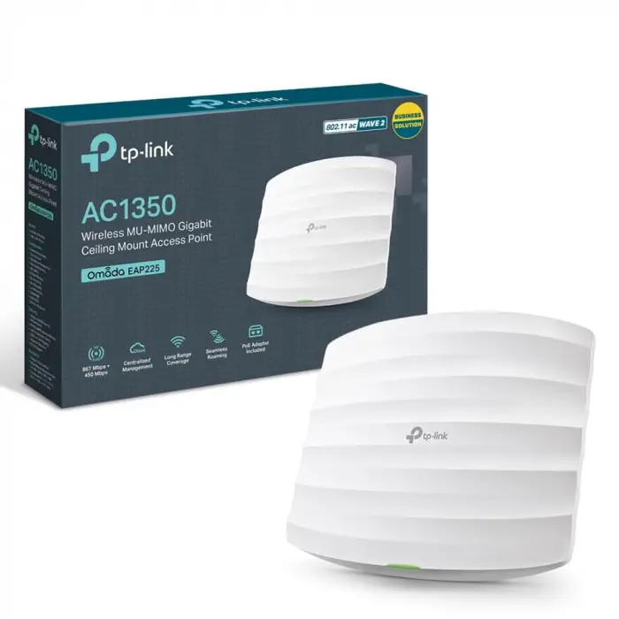EAP225, AC1350 Mbps Kablosuz MU-Mımo Gigabit Tavan Tipi Access Point