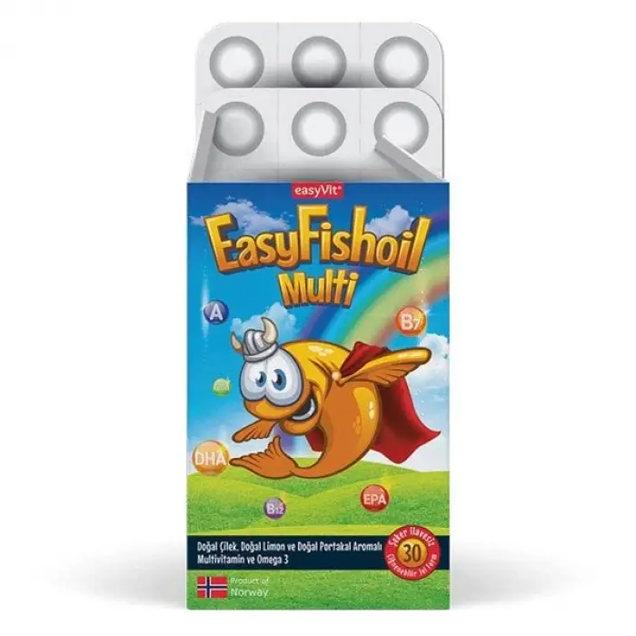 EasyFishOil Multi + Omega 3 30 Çiğnenebilir Jel Form