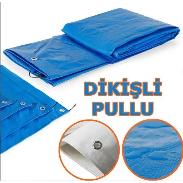 Ebatlı Su Geçirmez Pullu Çadır Branda Tente, 5x10 m