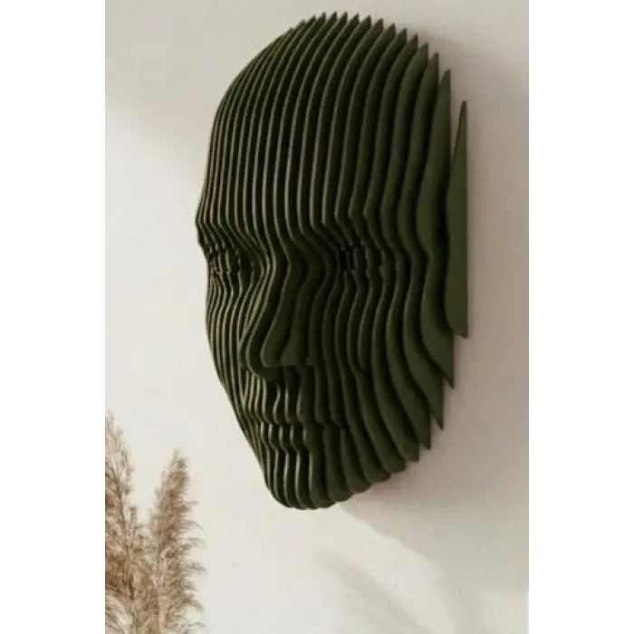 Echo parametrik yüz tasarımı, 3D katmanlı modern duvar heykeli