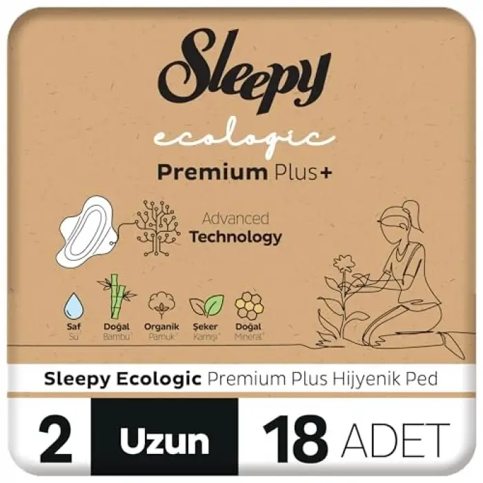 Ecologic Premium Plus Hijyenik Ped Uzun 18 Adet