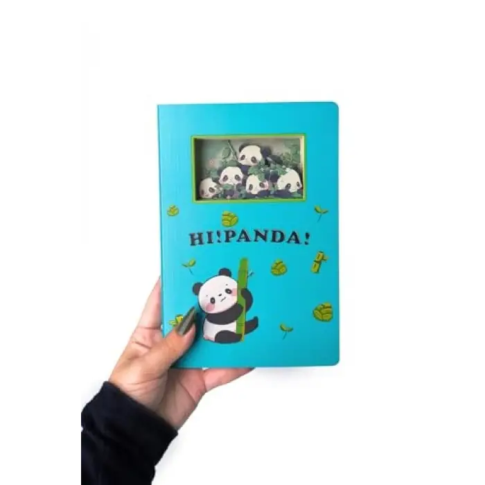 Ecrou 3D Hi Panda Temalı Defter