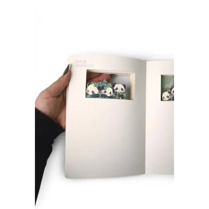 Ecrou 3D Hi Panda Temalı Defter