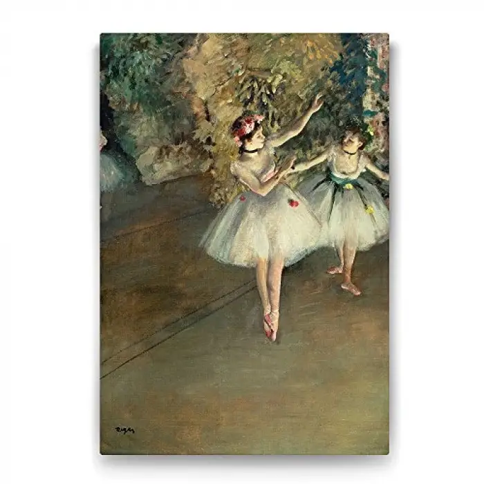 Edgar Degas - Two Ballerinas Tablosu - 40x60cm