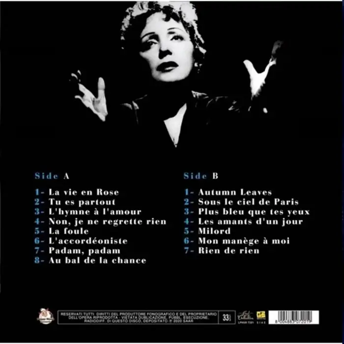 Edith Piaf La Vie En Rose Plak