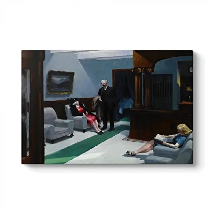 Edward Hopper - Otel Lobisi Tablosu 140 x 100