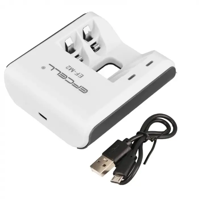 EF-M2 Pil Şarj Aleti 2Li Usb AA-AAA Ni-Mh Ni-Cd X