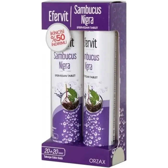 Efervit Sambucus Nigra 20+20 Efervesan Tablet