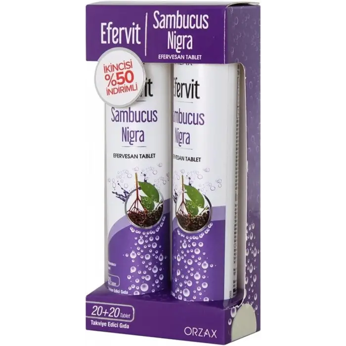 Efervit Sambucus Nigra 20+20 Efervesan Tablet
