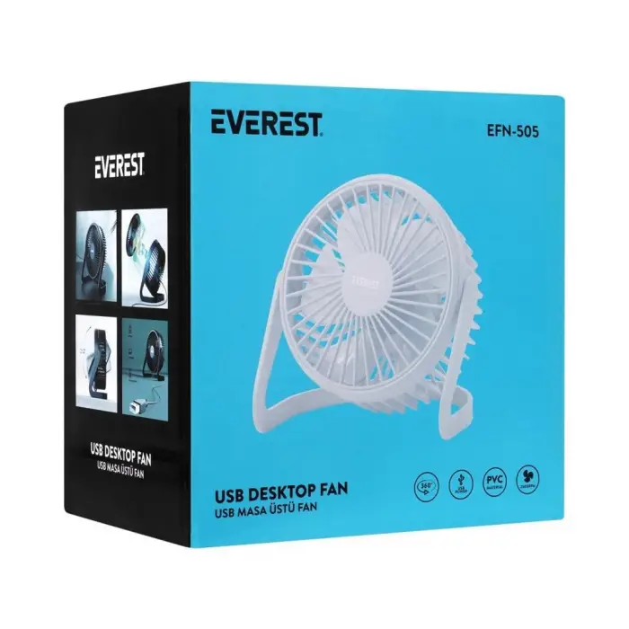 EFN-505 Masaüstü Beyaz Usb Fan