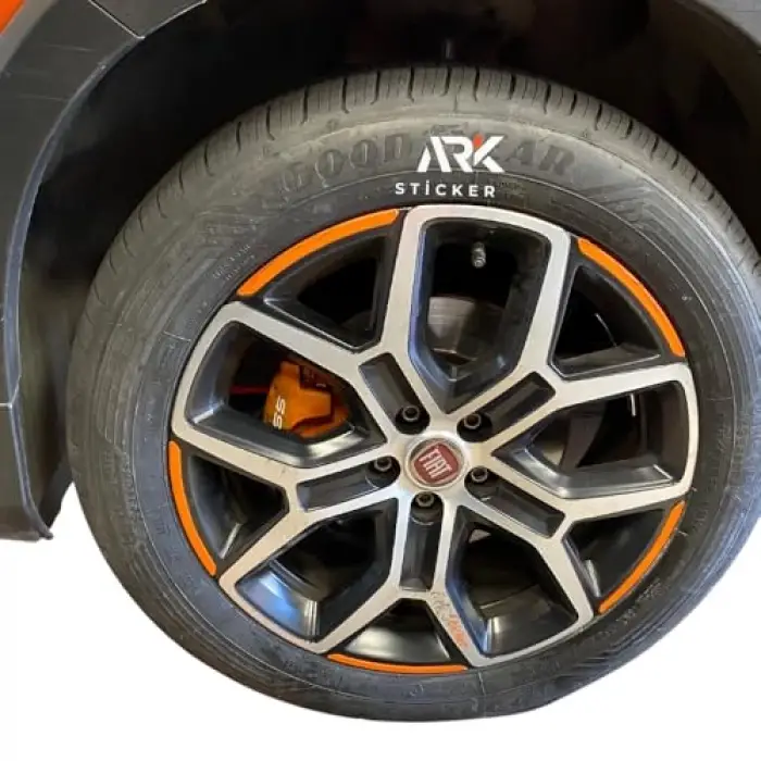 Egea Cross Jant Sticker Mat Turuncu