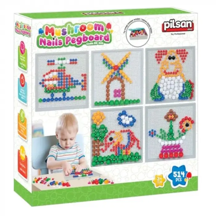 Eğitici Mantarcık ve Düğmeler (514 Parça) (Yeni)