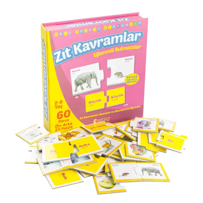 Eğlenceli 2li Delux Puzzle Zıt Kavramlar