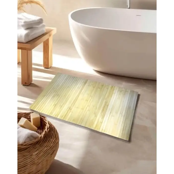 Eko Bath Serisi 50x120 cm Doğal Bambu Banyo Paspası