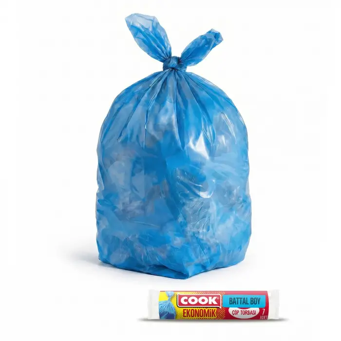Eko Battal Boy Çöp Torbası 72 x 95 cm, 10 Yaprak, Mavi