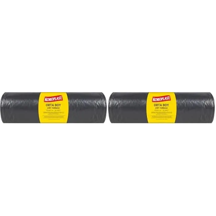 Ekonomik Endüstriyel Orta Siyah Çöp Torbası 55x60 2li set