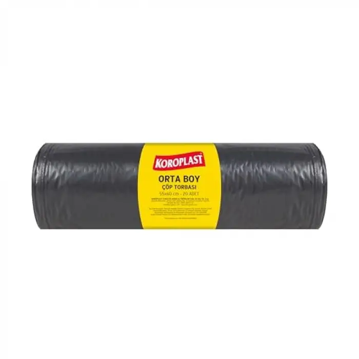 Ekonomik Endüstriyel Orta Siyah Çöp Torbası 55x60 2li set