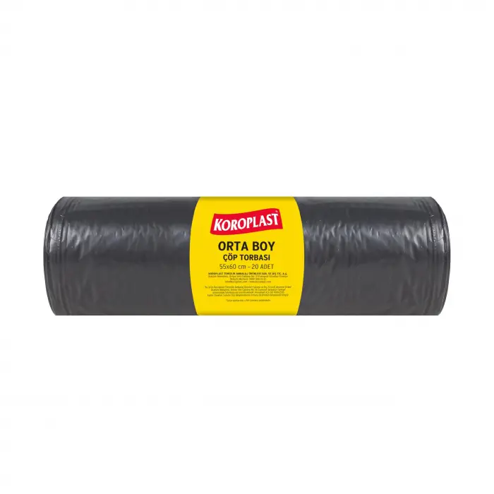 Ekonomik Endüstriyel Orta Siyah Çöp Torbası 55x60 2li set