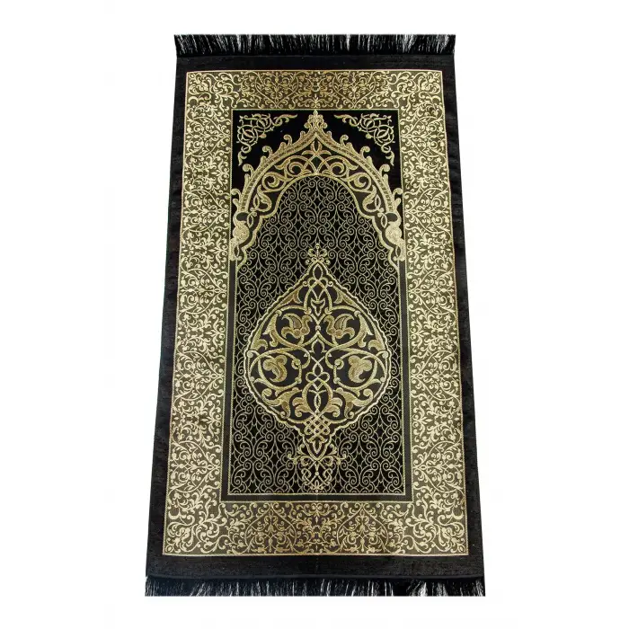 Ekonomik Osmanlı Tafta Seccade 0150 Siyah