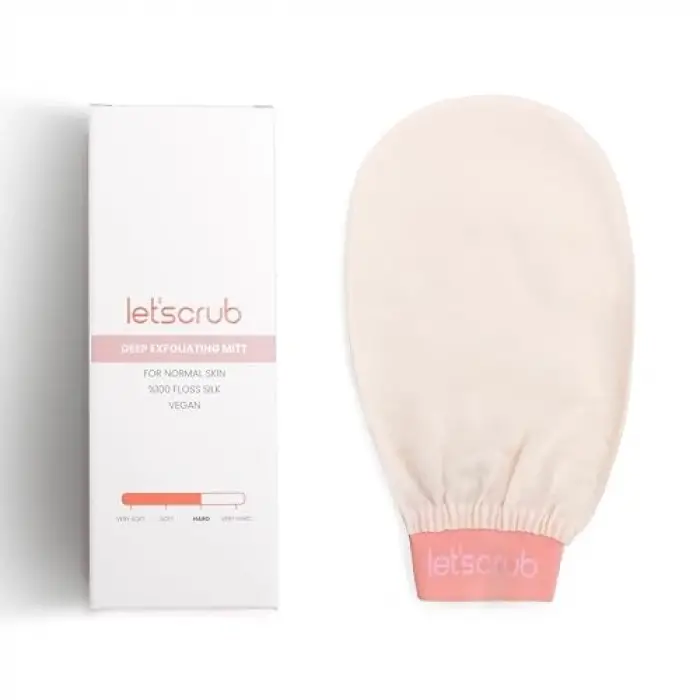Ekru Banyo Duş Kesesi Peeling Eldiveni %100 Floş İpek Unisex