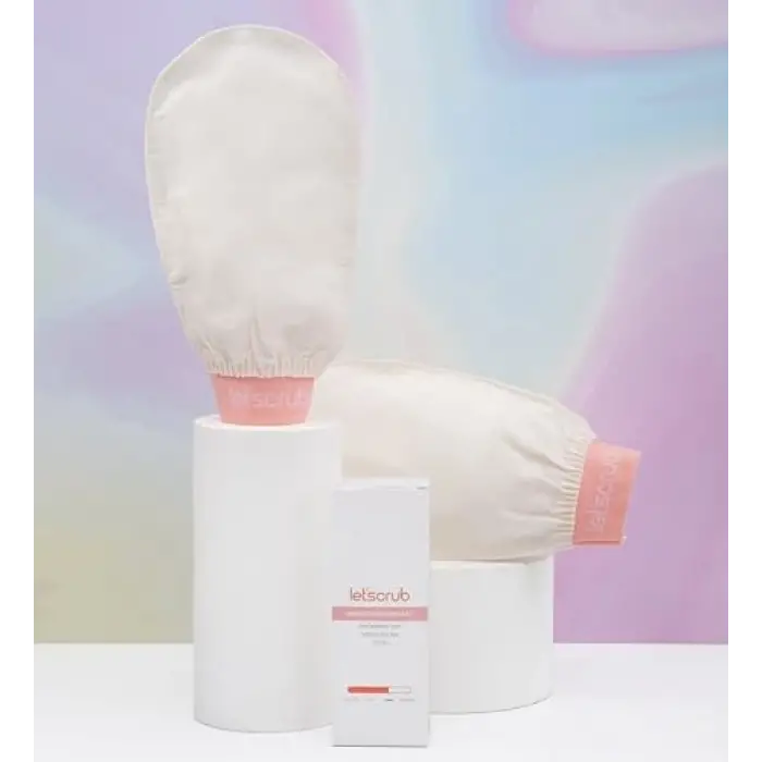 Ekru Banyo Duş Kesesi Peeling Eldiveni %100 Floş İpek Unisex