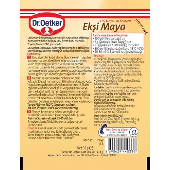 Ekşi Maya 35 g (4 paketi)