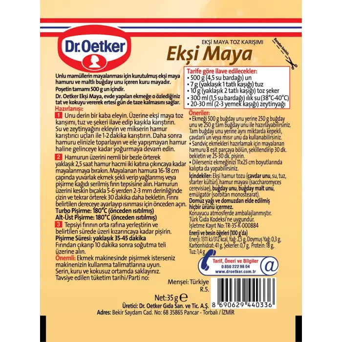 Ekşi Maya 35 g (4 paketi)