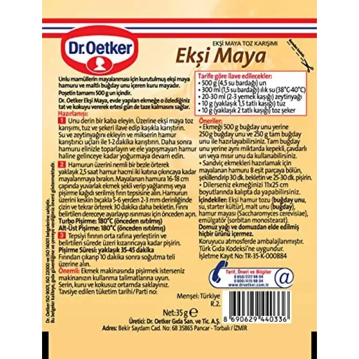 Ekşi Maya 35 g 5li paket