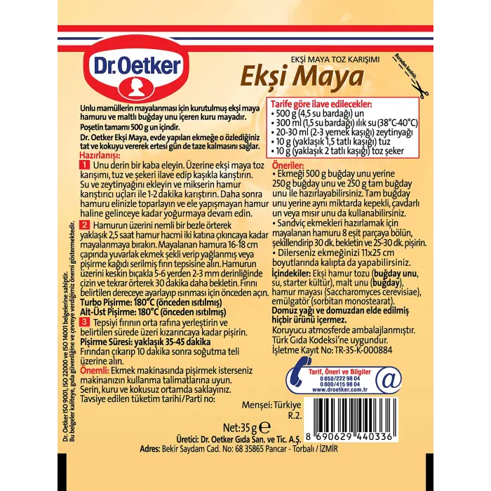 Ekşi Maya 35 g 5li paket