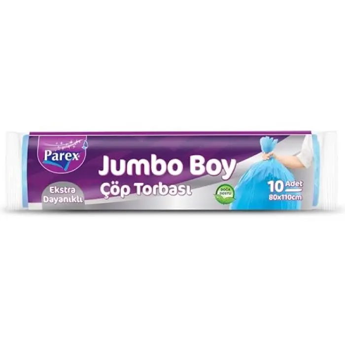 Ekstra Dayanıklı Jumbo Boy Çöp Torbası, 10lu