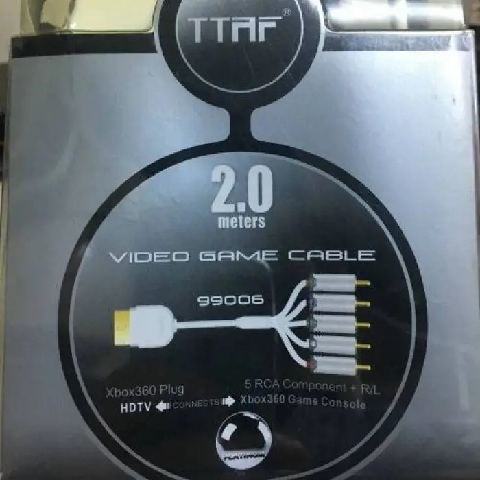 Ekstra Kaliteli 2 Metre XBOX 360 X BOX Component Kablo 5 RCA LALE