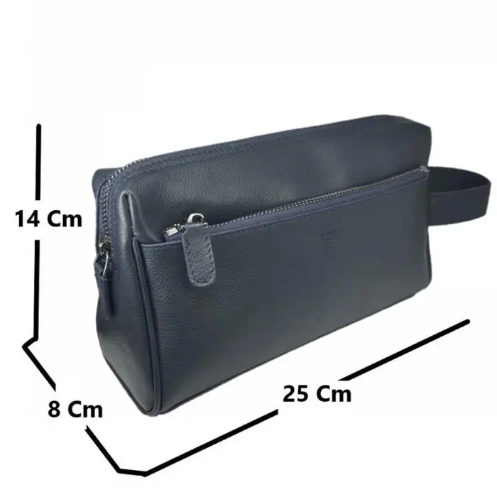 El Çantası, Hakiki Deri CA251 Dopp Kit Lacivert