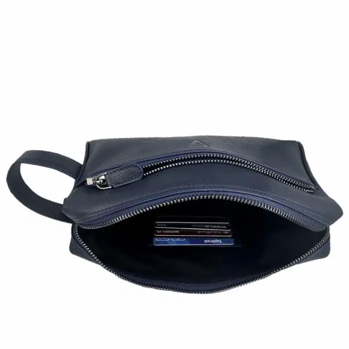 El Çantası, Hakiki Deri CA251 Dopp Kit Lacivert