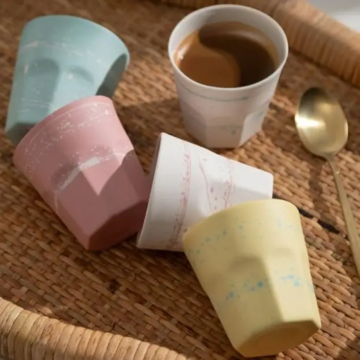 El Yapımı Sarı Espresso Fincanı 110 ML