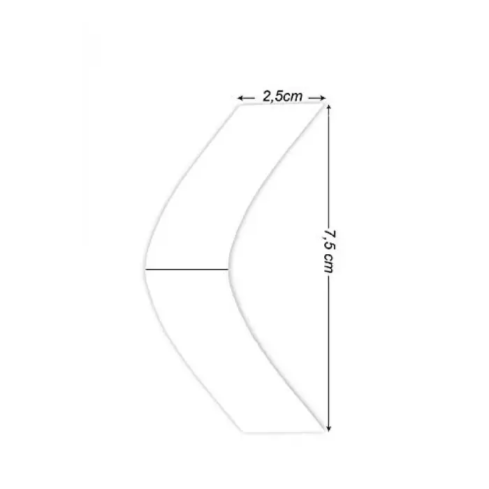 ElastiBond Protez Saç Bandı, Oval (1 A) - (2,5 cm x 7.5 cm), 36 Adet