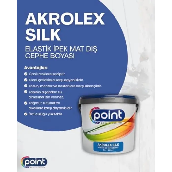Elastik dış cephe boyası, beyaz, 10 Kg