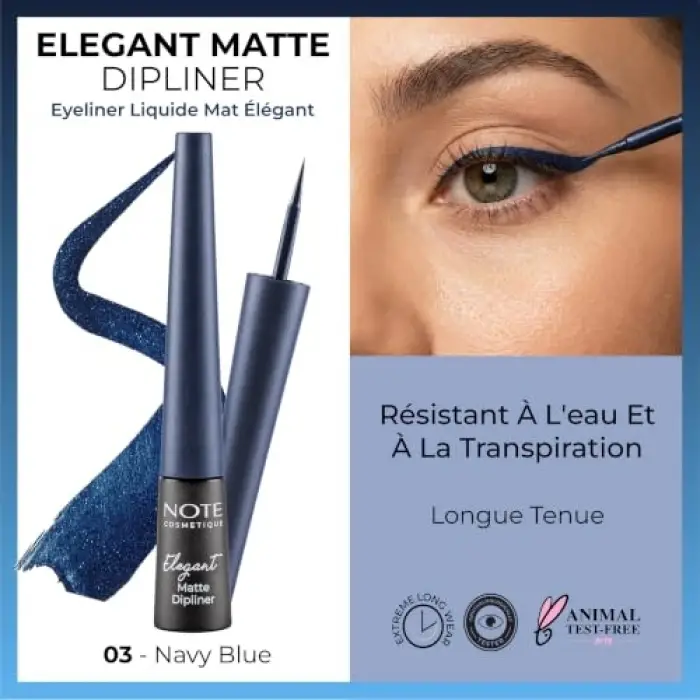 Elegant Matte Dipliner Waterproof Mavi, 03 Navy Blue