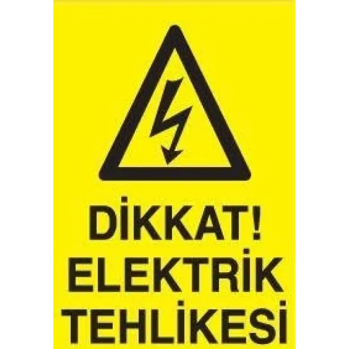 Elektrik Tehlikesi Uyarı Levhası, 30x40 cm