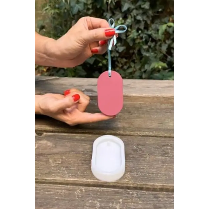Elips Koku Tableti Silikon Mum Kalıbı