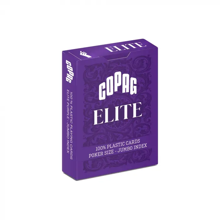 Elite%100 Plastik Oyun Kartları, Poker Boyu Jumbo Endeks Tek Deste, Mor