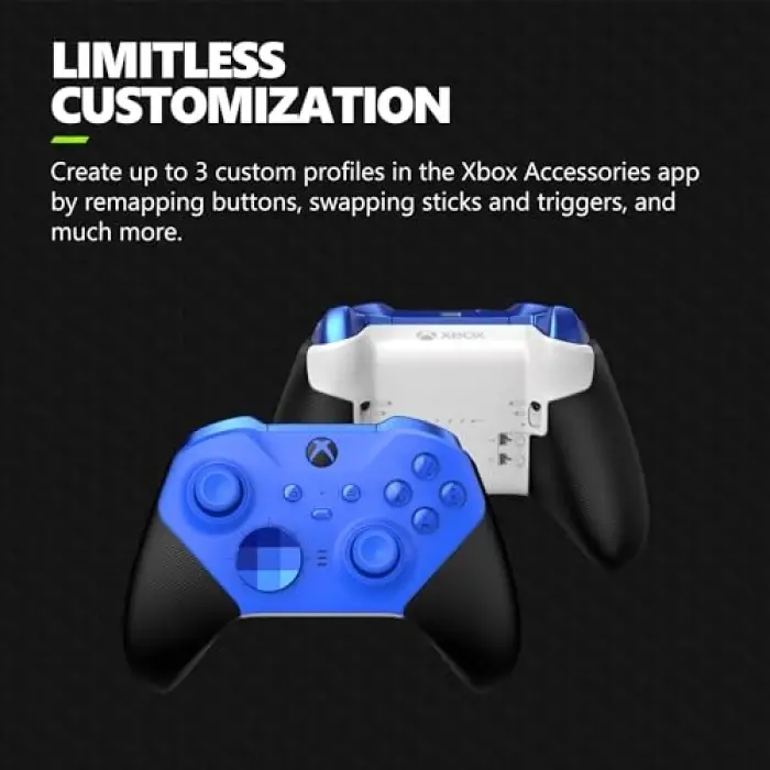 Elite Series 2 Core Wireless Gaming Controller – Blue Series X|S, One, Windows PC, Android, and iOS