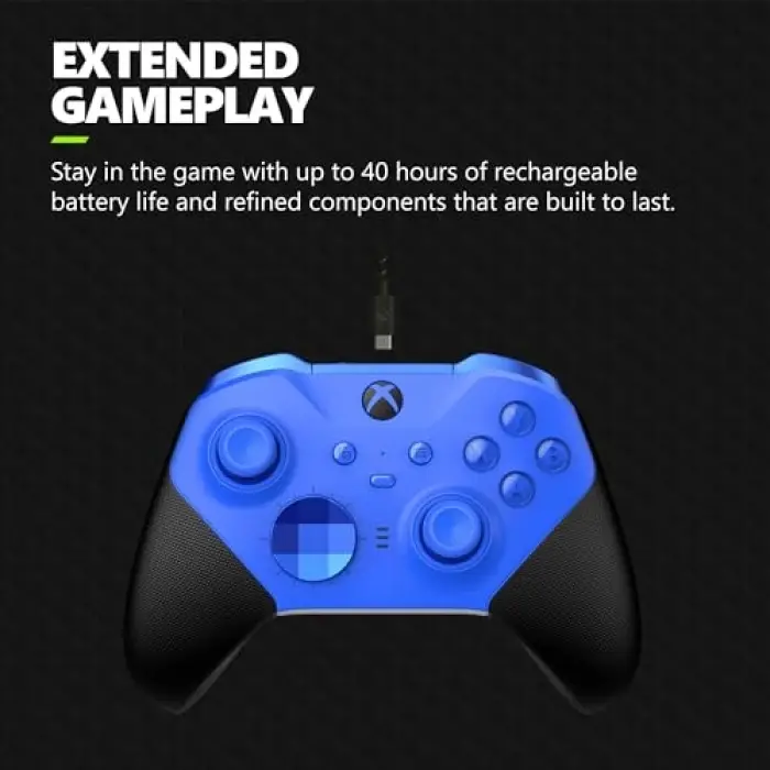 Elite Series 2 Core Wireless Gaming Controller – Blue Series X|S, One, Windows PC, Android, and iOS