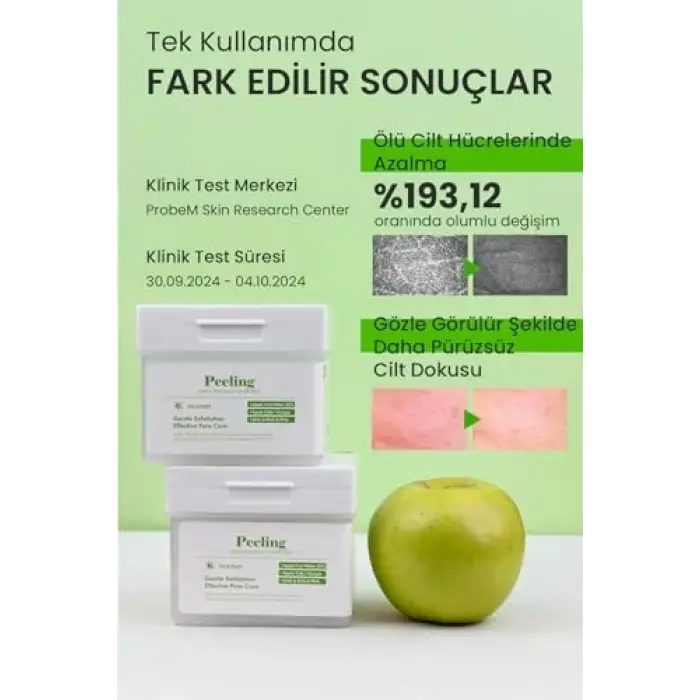Elma Özlü Peeling Tonik Pedi, 8 Adet